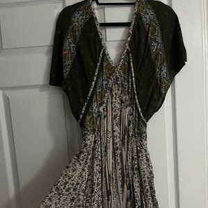 Free People Green/Grey Dress